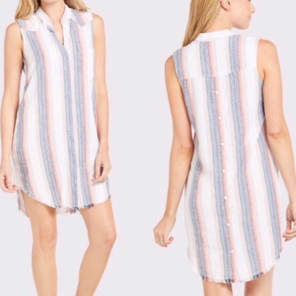 Anthropologie Dresses & Skirts - Anthro Cloth & Stone Striped High-Low Shirt Dress